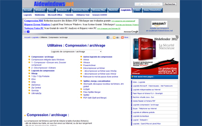 La compression de fichier sur le site "Aidewindows.net"