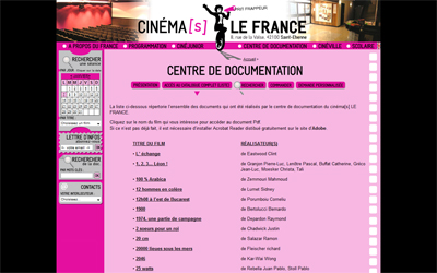 Accéder au centre de documentation du cinéma Le France